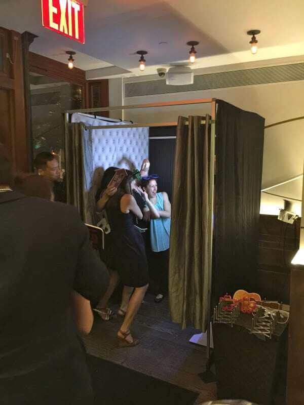 Expressway Music Curtain Photo Booth Guests taking photos in our Curtain Photo Booth